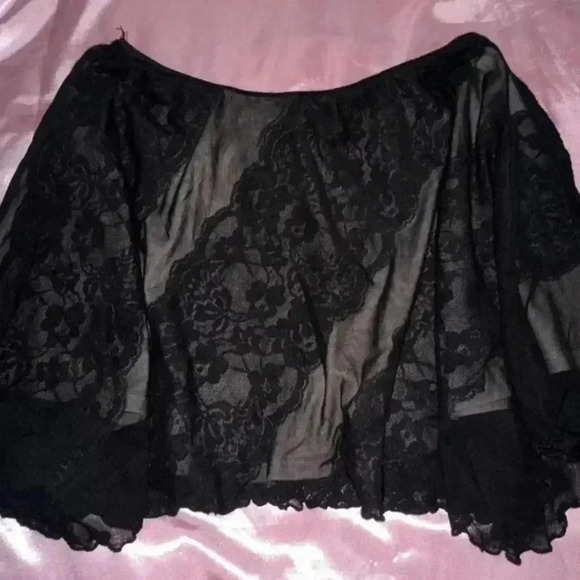 Forever21 Skirt Whimsy Goth Lace Mesh Lingerie Black  L - Picture 8 of 8